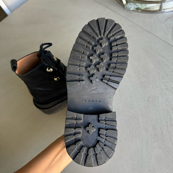 SANDRO Eldorado Black Leather Boots - Picture 12 of 12